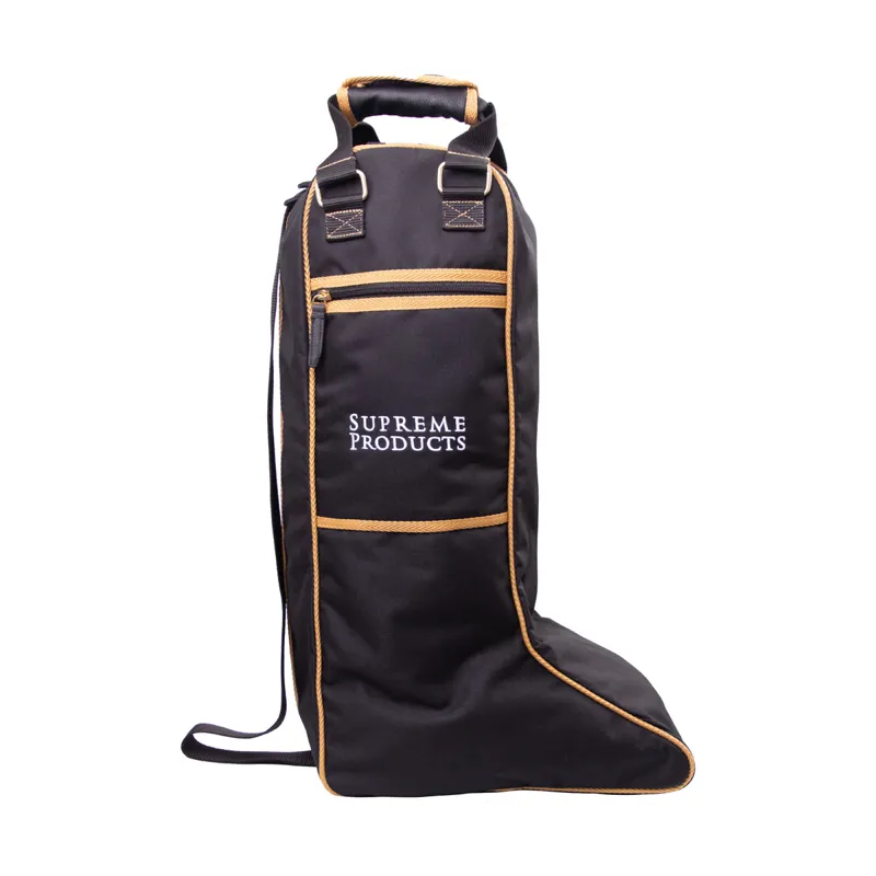 Supreme Products Pro Groom Riding Boot Bag in Black and Gold